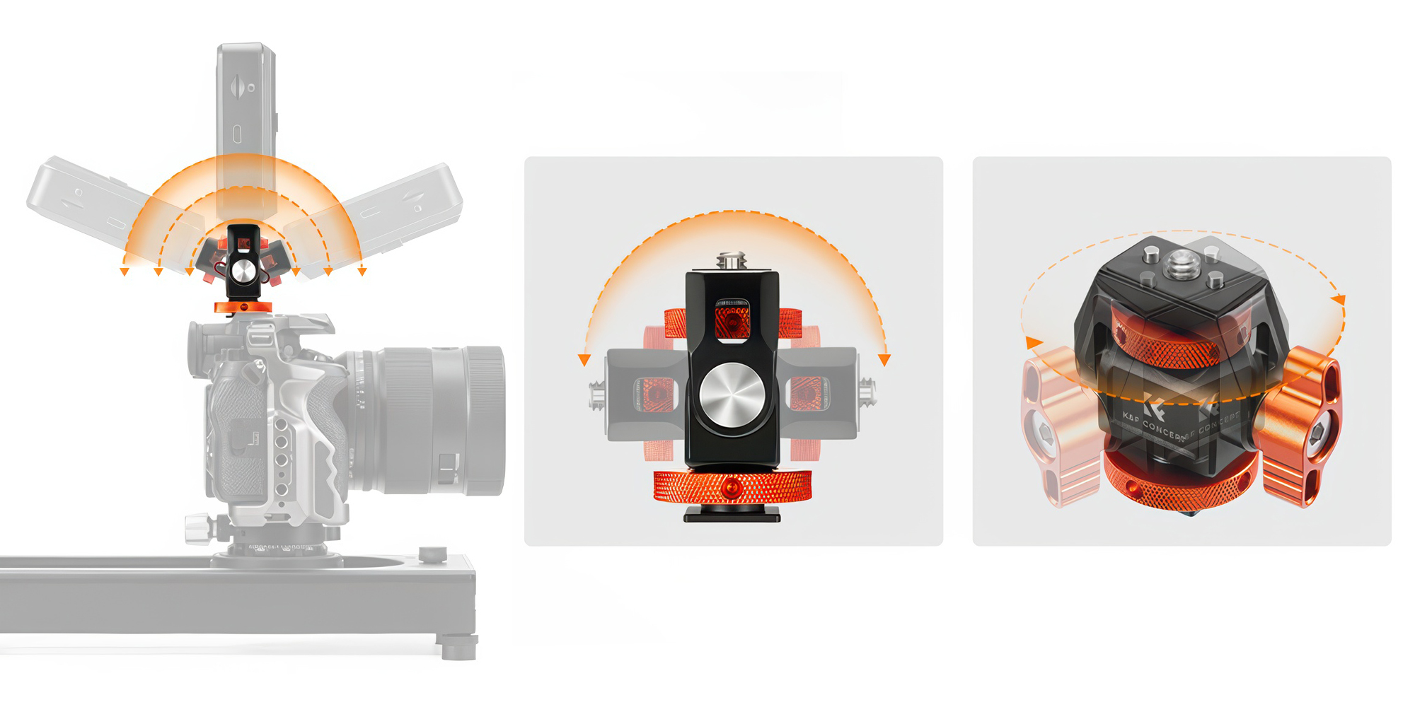 Uchwyt montażowy do monitora K&F Concept MS-42 - pomarańczowo-czarny